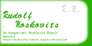 rudolf moskovits business card